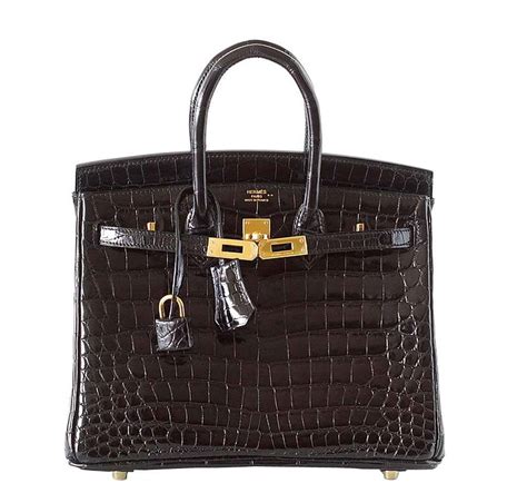 hermes birkin 25 black crocodile price|hermes birkin alligator bag price.